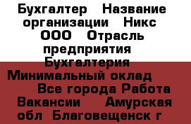 Бухгалтер › Название организации ­ Никс, ООО › Отрасль предприятия ­ Бухгалтерия › Минимальный оклад ­ 55 000 - Все города Работа » Вакансии   . Амурская обл.,Благовещенск г.